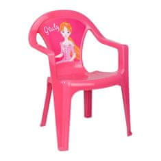 STAR PLUS Detský záhradný nábytok - Plastová stolička ružová Giuly