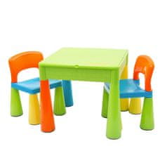 NEW BABY Detská sada stolček a dve stoličky multi color