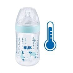 Manuka Health Dojčenská fľaša NUK Nature Sense s kontrolou teploty 260 ml modrá