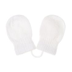 NEW BABY Detské zimné rukavičky bielé, vel. 56 (0-3m)