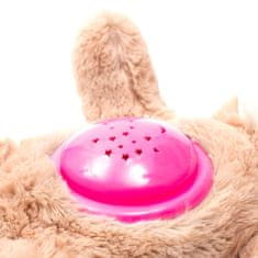 Baby Mix Plyšový zaspávačik zajačik s projektorom ružový
