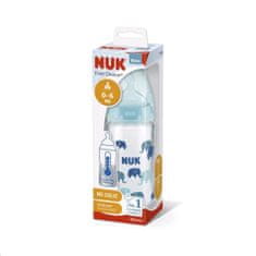 Manuka Health Sklenená dojčenská fľaša NUK First Choice s kontrolou teploty 240 ml modrá