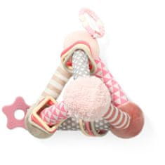 BABY ONO Edukačná hračka pyramída Tiny Yoga pink