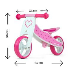 MILLY MALLY Detské multifunkčné odrážadlo bicykel 2v1 JAKE Hearts