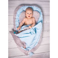 BELISIMA Hniezdočko s perinkou pre bábätko Minky Sweet Baby modré