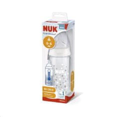 Manuka Health Sklenená dojčenská fľaša NUK First Choice s kontrolou teploty 240 ml biela