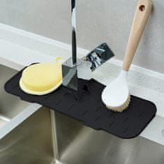 Northix Podložka / ochrana proti striekajúcej vode na umývadlo - čierna 