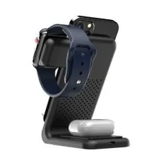 Tech-protect A20 3in1 bezdrôtová nabíjačka na mobil / AirPods / Apple Watch, čierna