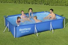 Bestway 56411 Steel Pro Frame bazén s konštrukciou 300 x 201 x 66 cm s kartušovou filtráciou 12071