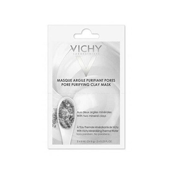 Vichy Minerálne čistiaca ílová pleťová maska (Pore Purifying Clay Mask) 2 x 6 ml