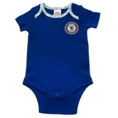 FAN SHOP SLOVAKIA Dojčenské Body Chelsea FC, Modro-biele, 100% Bavlna, Sada 2ks | 3-6 m