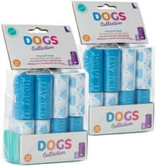 Dogs Collection Vrecká na trus Vrecká Na Psie Exkrementy Biologicky Rozložiteľné 480 Ks - Modré