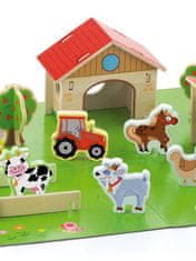 Viga Detské drevené 3D puzzle Farma