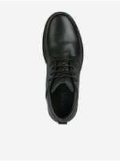 Geox Čierne pánske kožené členkové topánky Geox Spherica 42