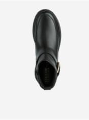 Geox Čierne dámske kožené členkové topánky Geox Phaolea 36