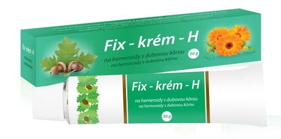 FIX  - krém - H hojivý bylinný krém na hemoroidy s obsahom dubovej kôry, nechtíka a tymiánu 30g