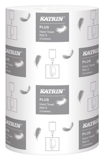 Katrin PLUS papierové uteráky MIDI v rolke, 2 vrstvy, super biele, 100% celulóza - 12 ks