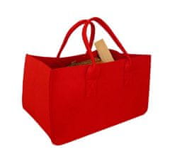Lienbacher Veľká filcová taška na drevo 27 x 34 x 50 cm - červená