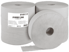 Primasoft Jumbo toaletný papier 280 mm, 1 vrstva, recyklácia, návin 265 m - 6 ks