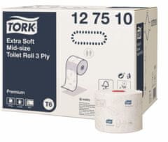 Tork 127510 Toaletný papier v rolke Mid-size Premium, 70 m, T6, - 27 ks