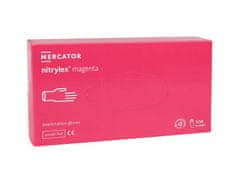 nitrylex Ružové nitrilové rukavice NITRYLEX Magenta 100ks XL