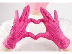 nitrylex Ružové nitrilové rukavice NITRYLEX Magenta 100ks L