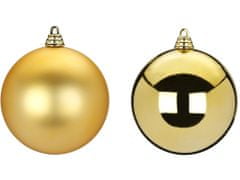 LAALU Sada vianočných ozdôb 2 ks: okrúhly zlatý mix 10 cm