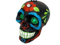 LAALU Ozdoba lebka s farebnými ornamentmi čierna 9 cm