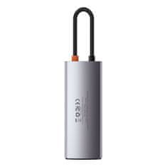 BASEUS Rozbočovač 5w1 Baseus Metal Gleam Series, USB-C do 3x USB 3.0 + HDMI + USB-C PD