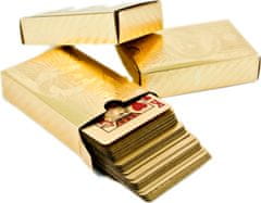WOWO Pokrové Hracie Karty s Zlatým Dolárovým Motívom - Plastové