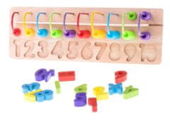 Ikonka Drevený triedič abakus, ktorý sa učí počítať čísla