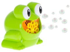 WOWO Tekutý stroj na mydlové bubliny v tvare žaby - Bublinkový žabí stroj