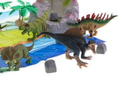 WOWO Kompletná Súprava Figúrok Dinosaurov (7ks) s Podložkou a Príslušenstvom