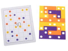 WOWO Tetris Logická Hra s Puzzle Kockami a Kartami - 42 Dielikov