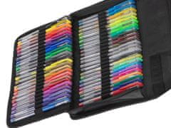 WOWO Kompletný set 120 farebných gélových perá s náplňami v puzdre