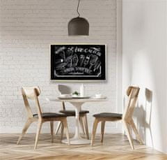 Victoria Čierna tabuľa, nemagnetická, drevený rám, 60x90cm