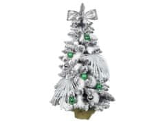 LAALU Ozdobený umelý vianočný stromček POLÁRNÍ ZELENÁ 60 cm s LED OSVETLENÍM V KVETINÁČI