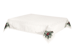 Dům Vánoc Vianočný obrus s motívom Imelo a cezmína 140x260 cm
