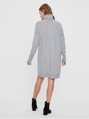 Vero Moda Dámske šaty VMBRILLIANT 10199744 Light Grey Melange (Veľkosť XS)