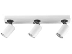 Beliani 3-bodové kovové stropné svietidlo biele KLIP