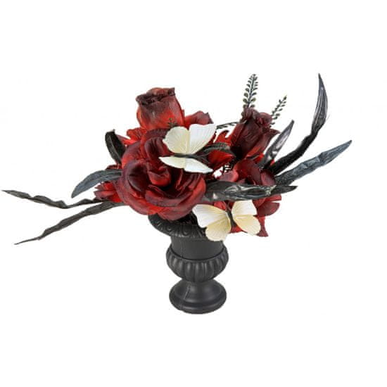 Europalms Halloween stolová kvetinová dekorácia, ruža, 28 cm