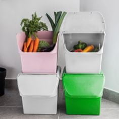 Prosperplast Kôš na triedený odpad, Zeleninový kontajner Ovocie Cibuľa Zemiaky Kuchyňa, Box skladovací, Ružová