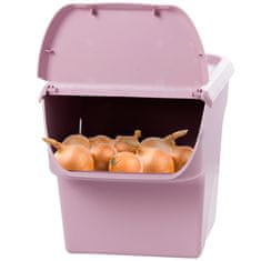 Prosperplast Kôš na triedený odpad, Zeleninový kontajner Ovocie Cibuľa Zemiaky Kuchyňa, Box skladovací, Ružová