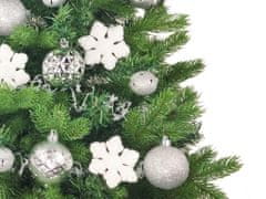 LAALU Ozdobený umelý vianočný stromček NEŽNÁ BIELA 60 cm s LED OSVETLENÍM V KVETINÁČI