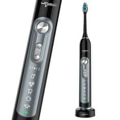 ProMedix Sonická zubná kefka Promedix, čierna, cestovné puzdro, 5 režimov, časovač, 3 úrovne výkonu, 3 koncovky, PR-750 B