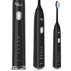 ProMedix Sonická zubná kefka Promedix, čierna, 5 režimov, časovač, indikátor stavu batérie, 2 koncovky, USB kábel, P