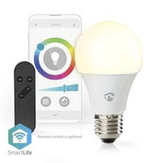 Nedis Múdra žiarovka SmartLife klisik, Wi-Fi, E27, 806 lm, 9 W, RGB / Teplá - studená bílá