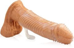XSARA Návlek na penis tenký jako kondom stimulující násada – 70001409