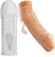 XSARA Návlek na penis tenký jako kondom stimulující násada – 70001409