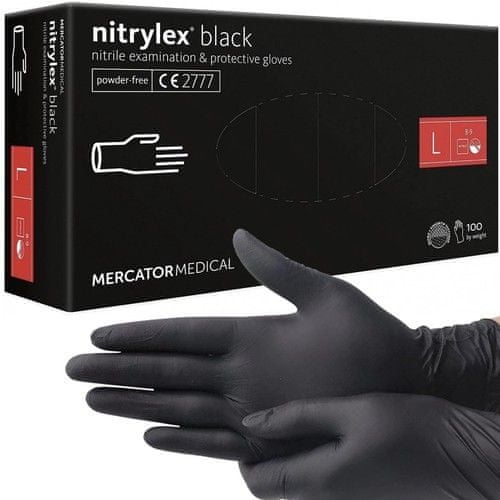 Iso Trade Nitrilové rukavice 100 ks veľ. L Iso Trade - čierne
